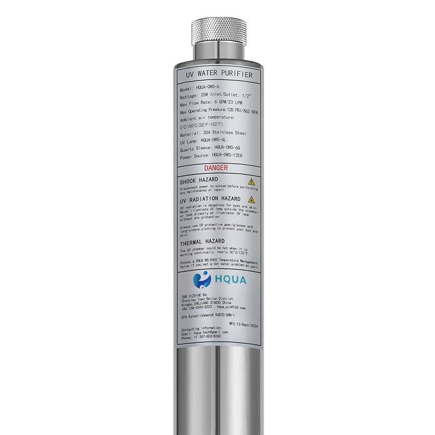 HQUA-OWS-6 Ultraviolet Water Purifier Filter for Kitchen